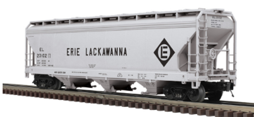 Atlas  Premier  EL  three  bay centerflow covered hopper car, 3 rail or 2 rail