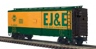 Atlas O EJ&E 40' (1950's/60's)  box car car w 8' door, 3 rail or 2 rail