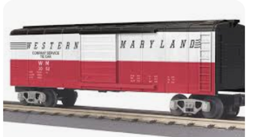 MTH Rail King WM "Company Service Tie Car"  40'  Box Car, 3 rail, LIKE NEW CONDITION