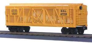 MTH Rail King UP/OSL  stock car (yellow), 3 rail