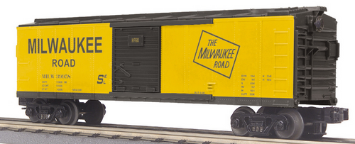 MTH Rail King MILW (Yellow/Black) 40'  Box car, 3 rail LN