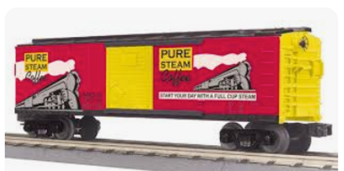 MTH Rail King Pure Steam Coffee Box Car, 3 rail
