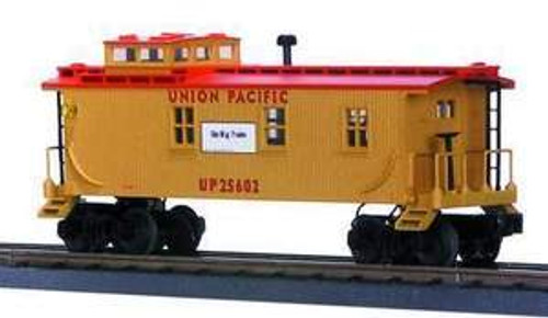 MTH Rail King (semi-scale) Union Pacific Woodsided Caboose , 3 rail