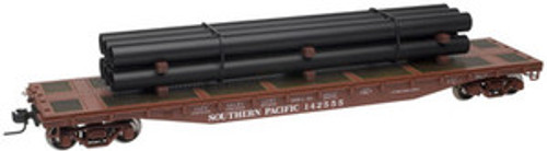 Atlas O PDT Exclusive SP  50' flat car with pipe load, 3 rail or 2 rail