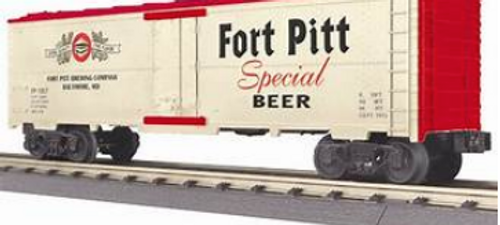MTH Rail King Fort Pitt Beer steel Reefer, 3 rail