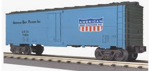 MTH Rail King American Beef Packers Steel 40' Reefer, 3 rail, Like new condition