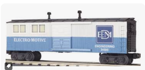 MTH Rail King (semi-scale) illuminated EMD Engineering car , 3 rail, Like  New Condition