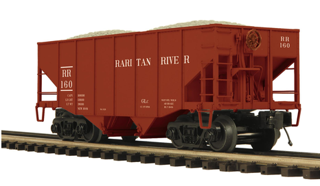 PDT special run MTH Premier  Raritan River   2 bay fishbelly  sand hopper car 3 rail or 2 rail