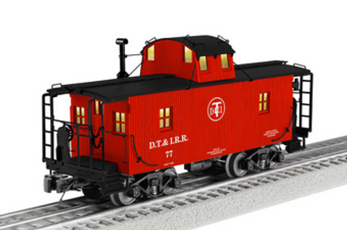 Lionel O  DT&I  N6b style   wood caboose,  3 rail