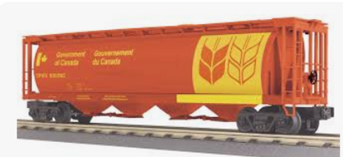 MTH Railking Govt of Canada semi-scale cylindrical covered hopper car, 3 rail