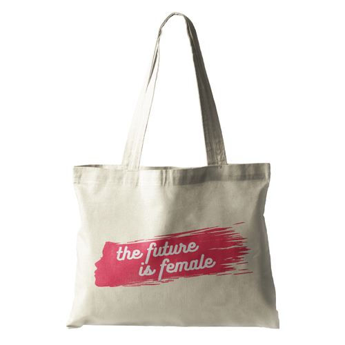 The Future Is Female (Natural Canvas Two-Sided Tote) - Connecticut ...