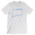 CT Democrat State Outline (Unisex & Women's White Tee)