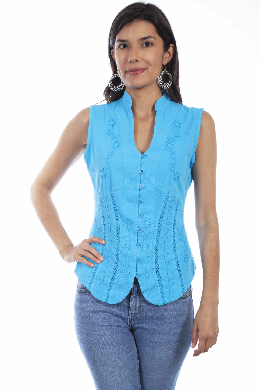 PERUVIAN SLEEVELESS BLOUSE PSL-059 - Parts Unknown