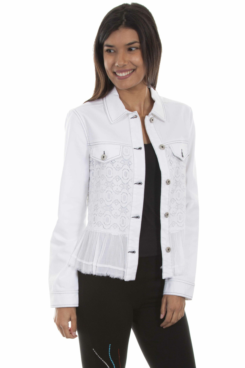 CONTEMPORARY DENIM WITH LACE INSET Jackets HC465 - Parts Unknown CONTEMPORARY DENIM WITH LACE INSET Jackets HC465 - Parts Unknown