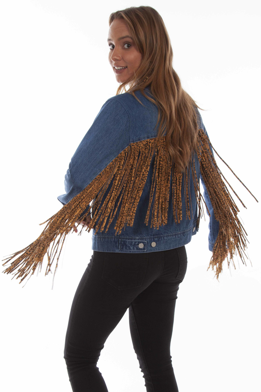 DENIM Jackets WITH LEOPARD FRINGE HC647 - Parts Unknown