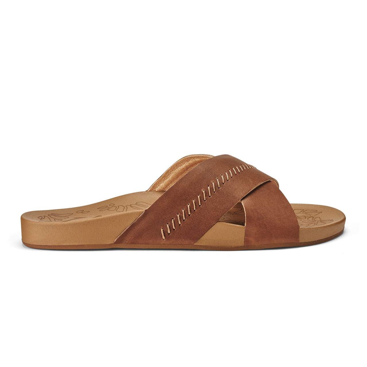 Kīpe'a 'Olu Women's Leather Slide Sandals KIPEA-OLU-20460 - Parts