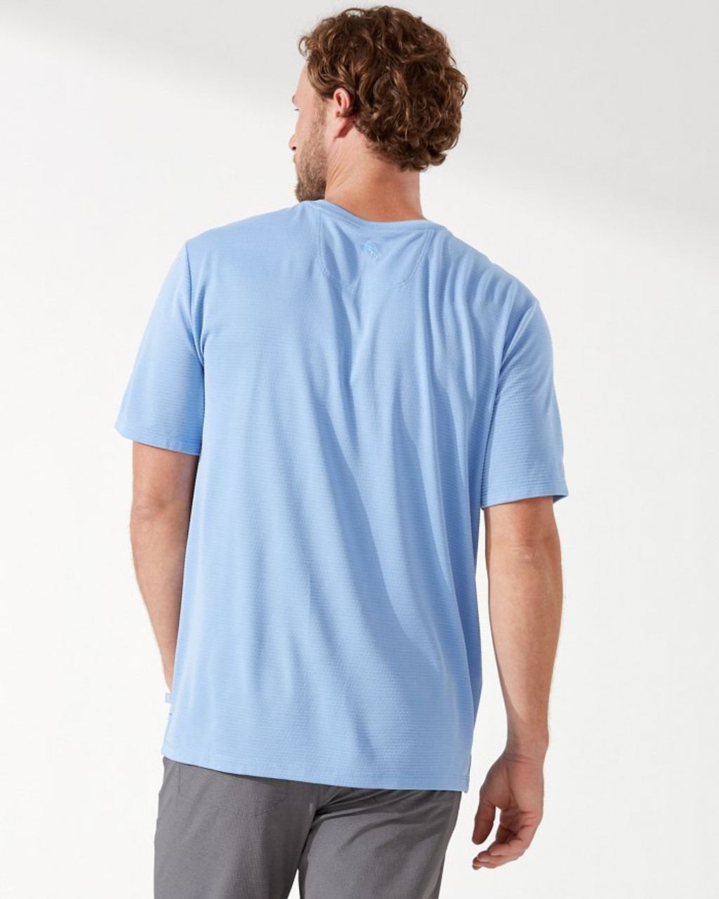 新品タグ付き！BAHAMA LAロゴ VネックTシャツ L ブルー Coast-Crest-V-Tncl-