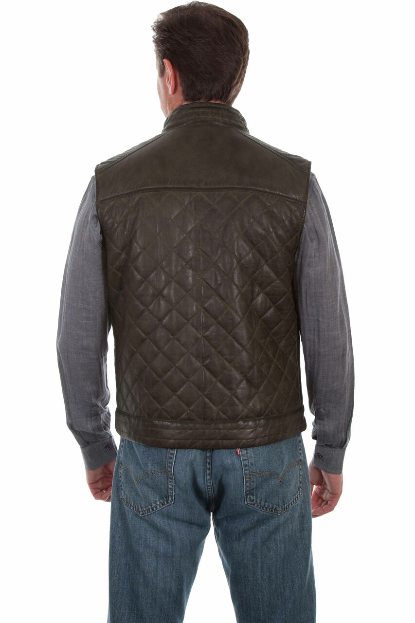 QUILTED MEN'S Leather Vest 1026 - Parts Unknown