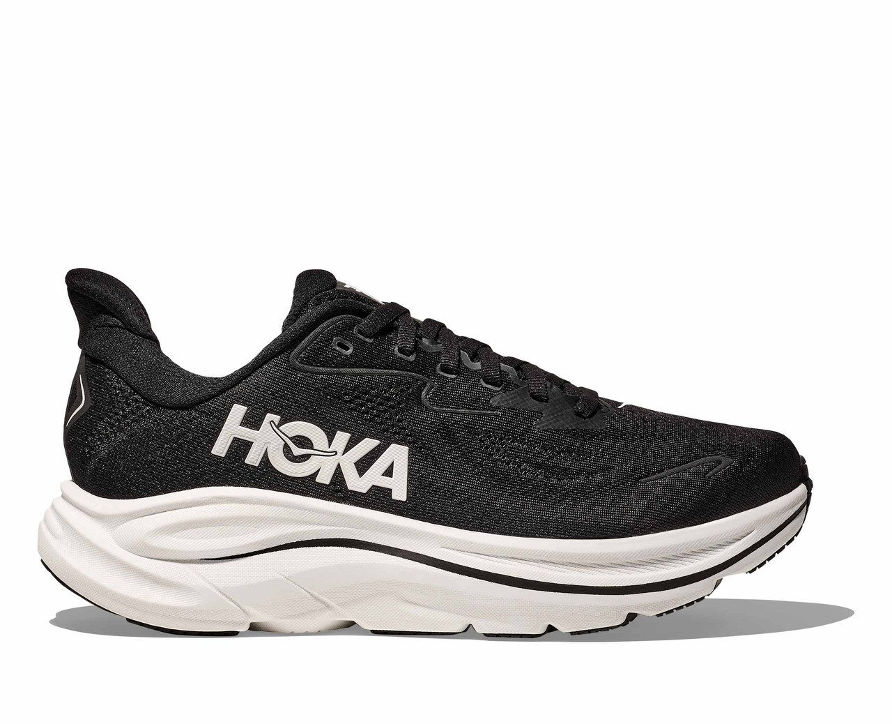 Hoka Clifton 10 Men\'s 10D Black White Mesh Running Sneakers Lace Up 1162030 EUC Hoka One One Clifton 10 Mens 10 Shoes White Black 1162030  main image 2