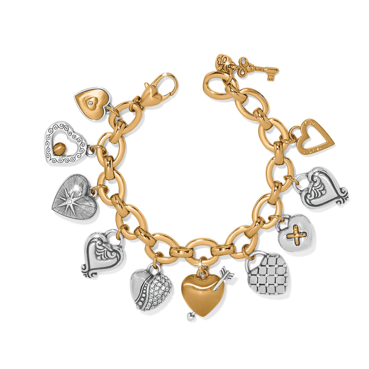 One Heart Large Charm Bracelet JF0365 - Parts Unknown
