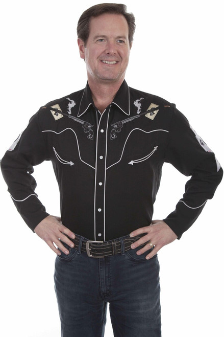 Embroidered western shirt P-864