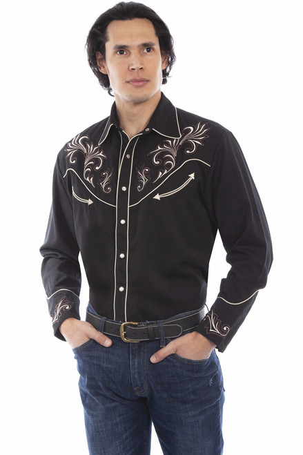 Skull Rose Embroidered Shirt P-771 - Parts Unknown