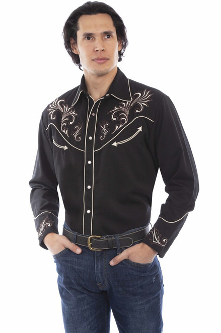 Embroidered western shirt P-870