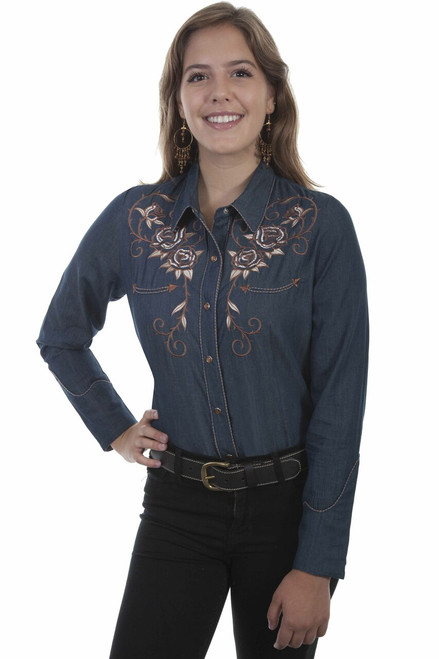 Poly/rayon blend snap front shirt PL-872