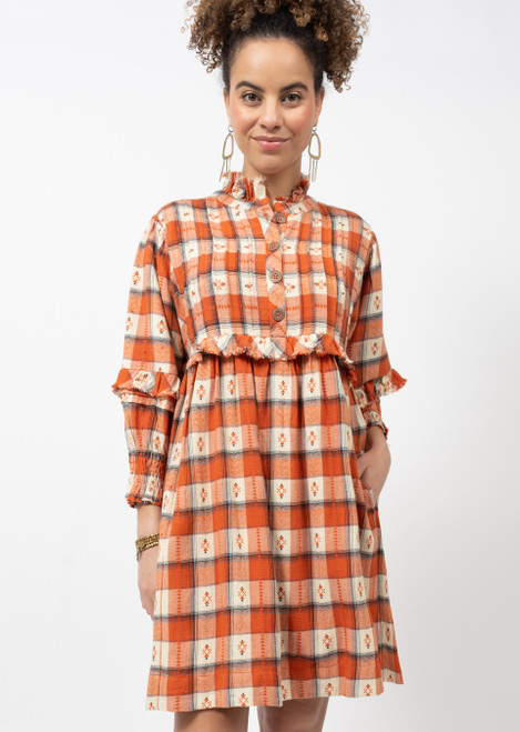 GO EASY PLAID DRESS 72558