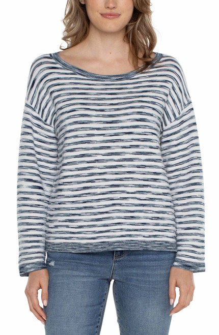 Crop Stripe Sweater LM8C90SK16