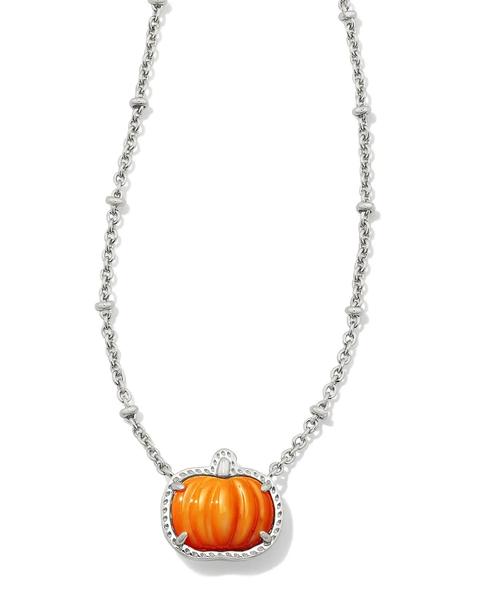 Pumpkin Gold Short Pendant Necklace In Orange Mother-Of-Pearl 9608880873 Pumpkin Gold Short Pendant Necklace In Orange Mother-Of-Pearl 9608880873