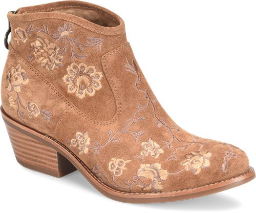 Brown Floral Embroidery Boots SF0035886