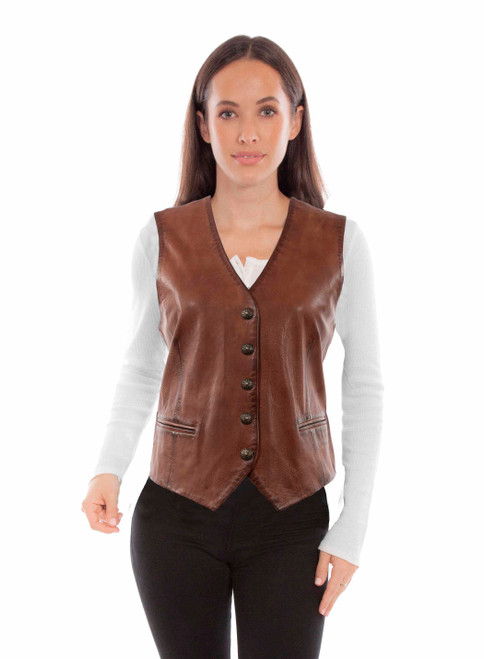VINTAGE Leather CONCHO Vest 965 - Parts Unknown