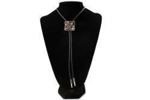 Bolo Tie Feather Turquoise Stone 22407