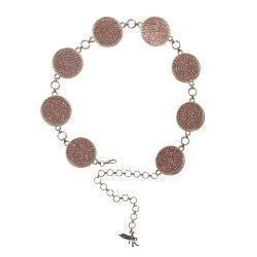 Round Concho Crystal Inlay Belt D140009130