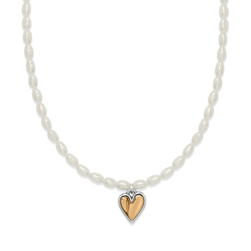 Cascade Embrace Pearl Heart Necklace JM0137