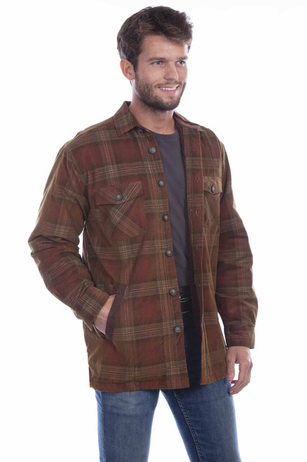 Sherpa Lined Corduroy Long Sleeve Shirt 5290