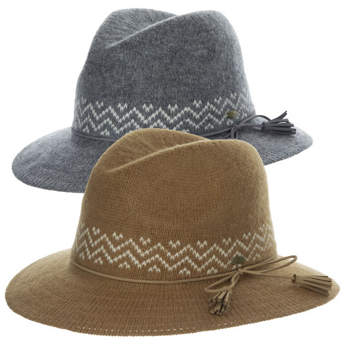 Pheebe Knit Fedora 3" Brim SCA11335