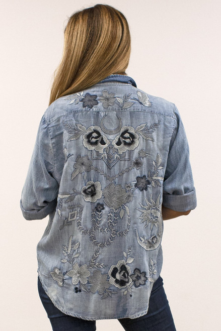 Amara Embroidered Long Sleeve Shirt KYVK204