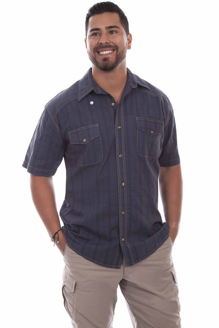 SHORT SLEEVE PALM EMBROIDERED Short Sleeve Shirt 5205