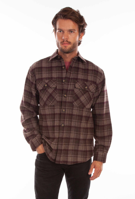 Flannel Button Up with Elbow Patches 5340
