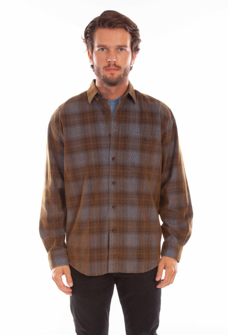 FARTHEST POINT CORDUROY PLAID SHIRT 5342