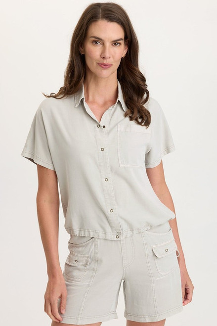 Zane Twill Snap-Up Top 14943W