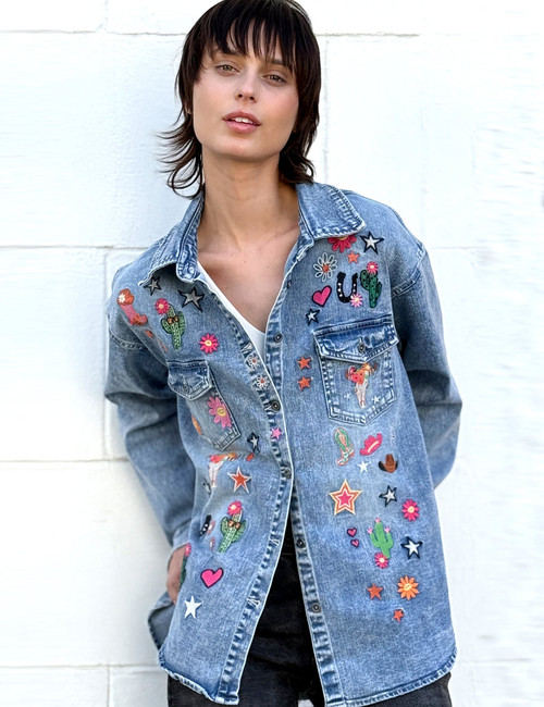 Gittyup Embroidered Shirt BT6738PU
