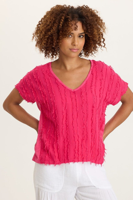 Zeph Stripe Voile Dolman Top 14932