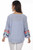 PINSTRIPE COLORFUL EMBROIDERED BLOUSE HC821