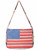 Suede flag handbag B124