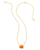 Pumpkin Gold Short Pendant Necklace In Orange Mother-Of-Pearl 9608880812 Pumpkin Gold Short Pendant Necklace In Orange Mother-Of-Pearl 9608880812