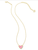 Ari Heart Gold Pendant Necklace in Neon Pink Magnesite 9608881668