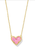 Ari Heart Gold Pendant Necklace in Neon Pink Magnesite 9608881668